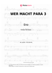Sheet music, chords Eno, DARDAN, Daniel Slump - WER MACHT PARA 3