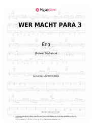 Sheet music, chords Eno, DARDAN, Daniel Slump - WER MACHT PARA 3