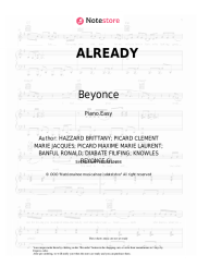 Sheet music, chords Beyonce, Shatta Wale - ALREADY