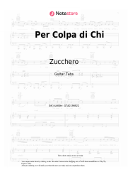 Sheet music, chords Zucchero - Per Colpa di Chi