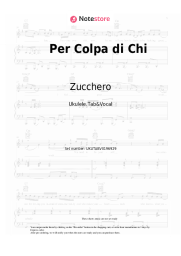 Sheet music, chords Zucchero - Per Colpa di Chi