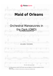 Sheet music, chords Orchestral Manoeuvres in the Dark (OMD) - Maid of Orleans