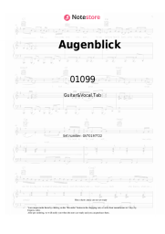 Sheet music, chords 01099, Gustav, Paul - Augenblick