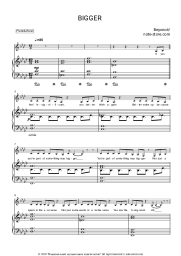 Sheet music, chords Beyonce - BIGGER