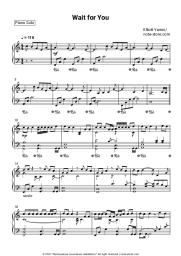 Sheet music, chords Elliott Yamin - Wait for You