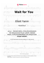 Sheet music, chords Elliott Yamin - Wait for You