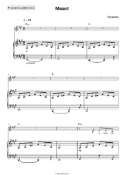 Sheet music, chords Elizaveta - Meant