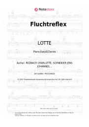 Sheet music, chords LOTTE - Fluchtreflex