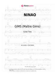 Sheet music, chords GIMS (Maître Gims) - NINAO