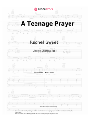 Sheet music, chords Rachel Sweet - A Teenage Prayer