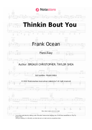 Sheet music, chords Frank Ocean - Thinkin Bout You