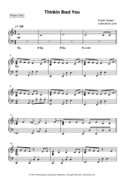 Sheet music, chords Frank Ocean - Thinkin Bout You