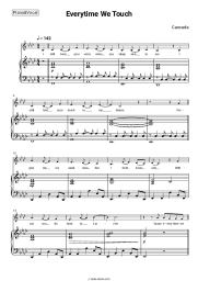 Sheet music, chords Cascada - Everytime We Touch