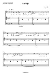 Sheet music, chords Zoë Më - Voyage