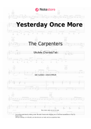 Sheet music, chords The Carpenters - Yesterday Once More