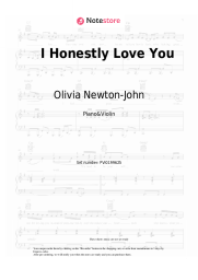 Sheet music, chords Olivia Newton-John - I Honestly Love You