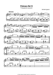 Sheet music, chords Michał Kleofas Ogiński - Polonaise Oginsky