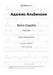 Sheet music, chords Remo Giazotto - Adagio in G minor