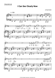 Sheet music, chords Johnny Nash - I Can See Clearly Now