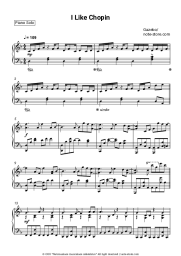 Sheet music, chords Gazebo - I Like Chopin