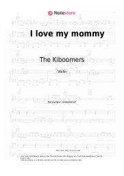 Sheet music, chords The Kiboomers - I love my mommy