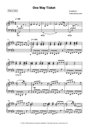 Sheet music, chords Eruption, Precious Wilson - One Way Ticket