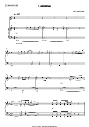 Sheet music, chords Michael Cretu - Samurai