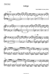 Sheet music, chords Sam Barber, Avery Anna - Indigo