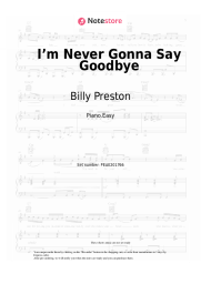 Sheet music, chords Billy Preston - I’m Never Gonna Say Goodbye