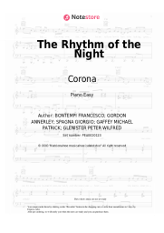 Sheet music, chords Corona - The Rhythm of the Night