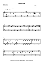 Sheet music, chords Lenka - The Show