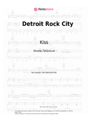 Sheet music, chords Kiss - Detroit Rock City