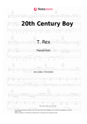 Sheet music, chords T. Rex - 20th Century Boy