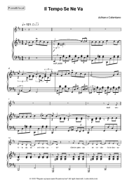 Sheet music, chords Adriano Celentano - Il Tempo Se Ne Va