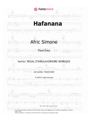 Sheet music, chords Afric Simone - Hafanana
