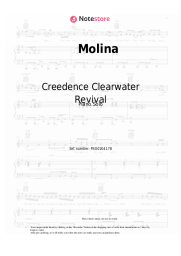 Sheet music, chords Creedence Clearwater Revival - Molina