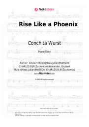 Sheet music, chords Conchita Wurst - Rise Like a Phoenix