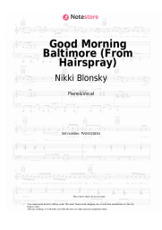 Sheet music, chords Nikki Blonsky - Good Morning Baltimore (From Hairspray)