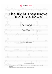 Sheet music, chords The Band - The Night They Drove Old Dixie Down