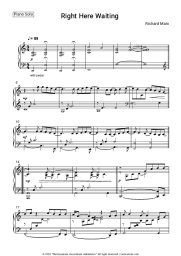 Sheet music, chords Richard Marx - Right Here Waiting