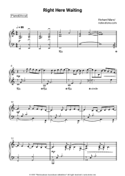 Sheet music, chords Richard Marx - Right Here Waiting