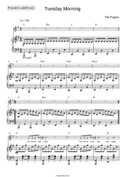 Sheet music, chords The Pogues - Tuesday Morning