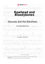 Sheet music, chords Siouxsie and the Banshees - Rawhead and Bloodybones
