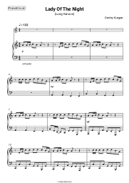 Sheet music, chords Dmitry Kurgan - Lady Of The Night (Long Version)