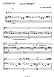 Sheet music, chords The Chemical Brothers - Asleep from Day