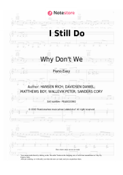 Sheet music, chords Why Don't We - I Still Do