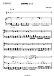 Sheet music, chords Beth Orton - Roll the Dice