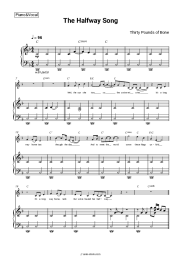 Sheet music, chords Thirty Pounds of Bone, Philip Reeder - The Halfway Song