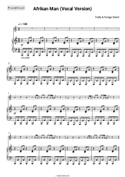 Sheet music, chords Hally & Kongo Band - Afrikan Man (Vocal Version)