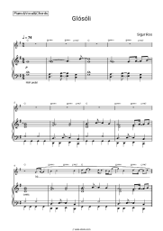 Sheet music, chords Sigur Rós - Glósóli